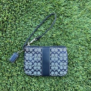 Coach Navy Wristlet